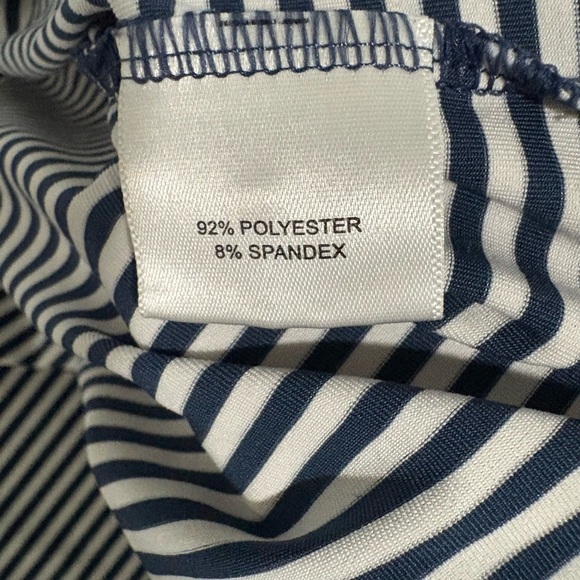 Peter Millar Blue and White Striped Polo Shirt. Size XL - Picture 4 of 7